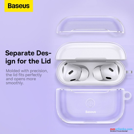 Baseus AirPods Pro 2 Crystal Series Protective Case for , Clear 